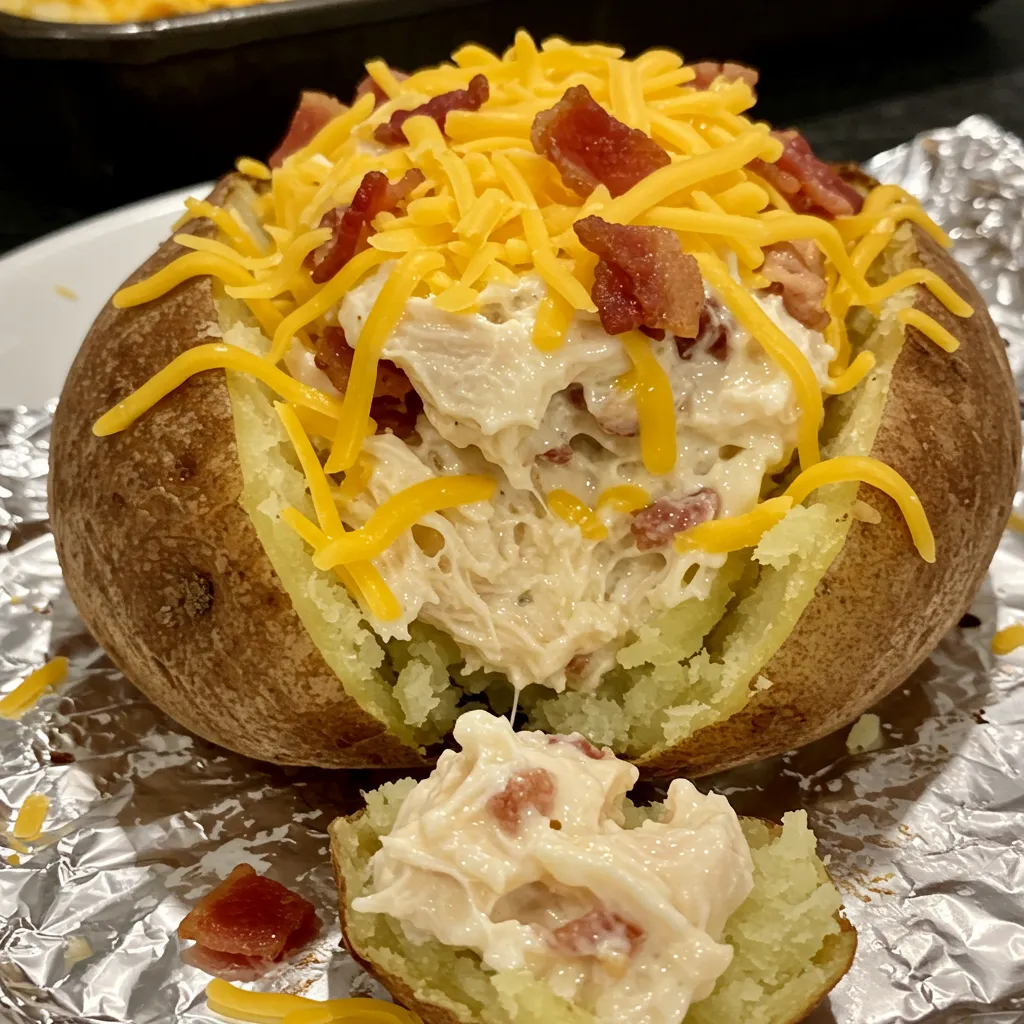 Crack Chicken Stuffed Baked Potatoes: Ultimate Loaded Comfort Food Perfection - tertiary view